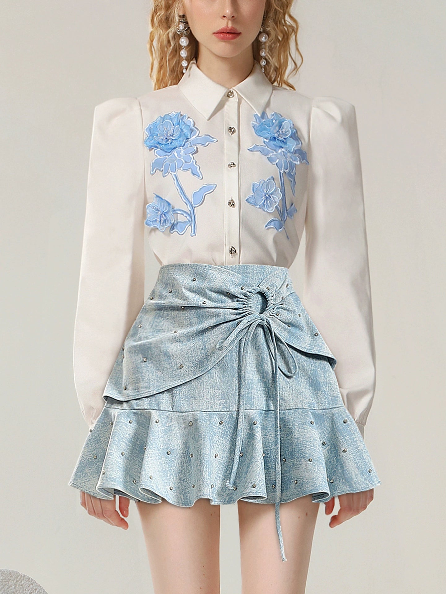 CHECOCRE Stubble French temperament high-end long-sleeved shirt - MUSE.