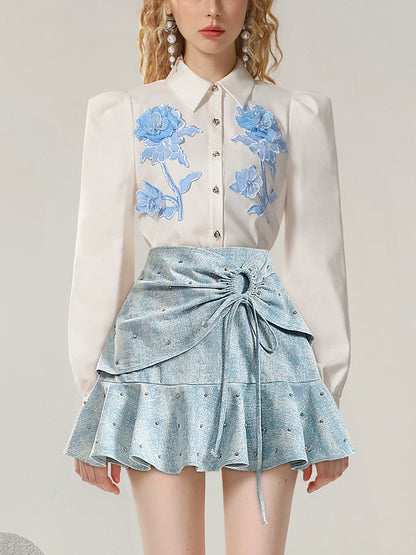 CHECOCRE Stubble French temperament high-end long-sleeved shirt - MUSE.