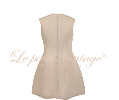 Le Palais  cotton and linen slim dress-DAN
