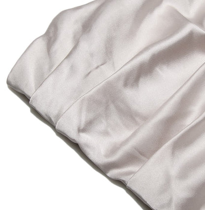 DOLLY Elegant French Style Sleeveless Tube Top Slim Fit Satin Short Dress-KARALINA