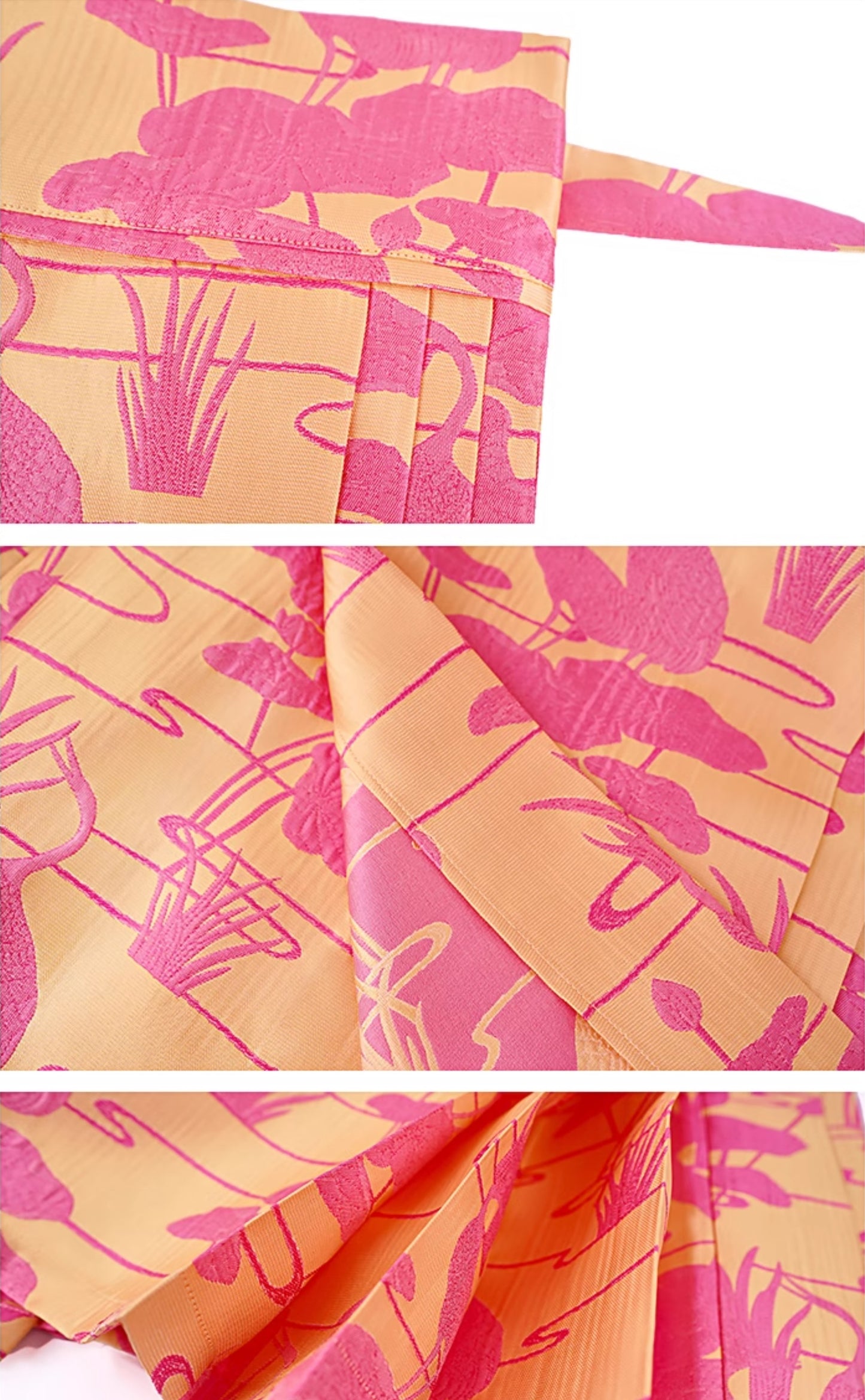 HECO Summer Lotus Pond Crane Long Skirt - GRAD.