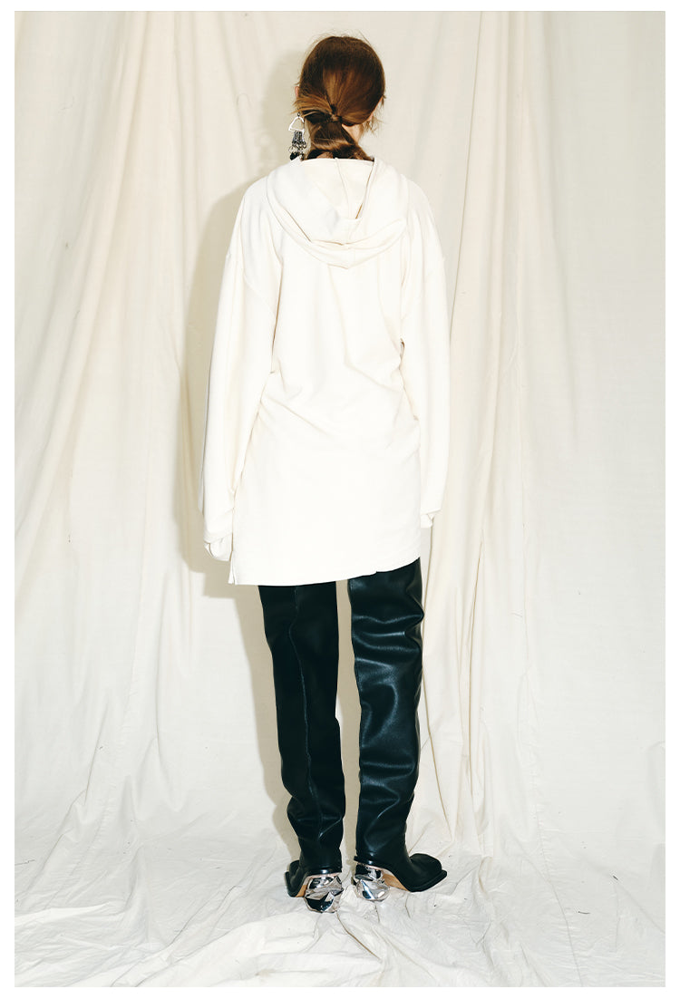 Autumn Winter luxury hoodie pinched pleated waist sweatshirt - kIC