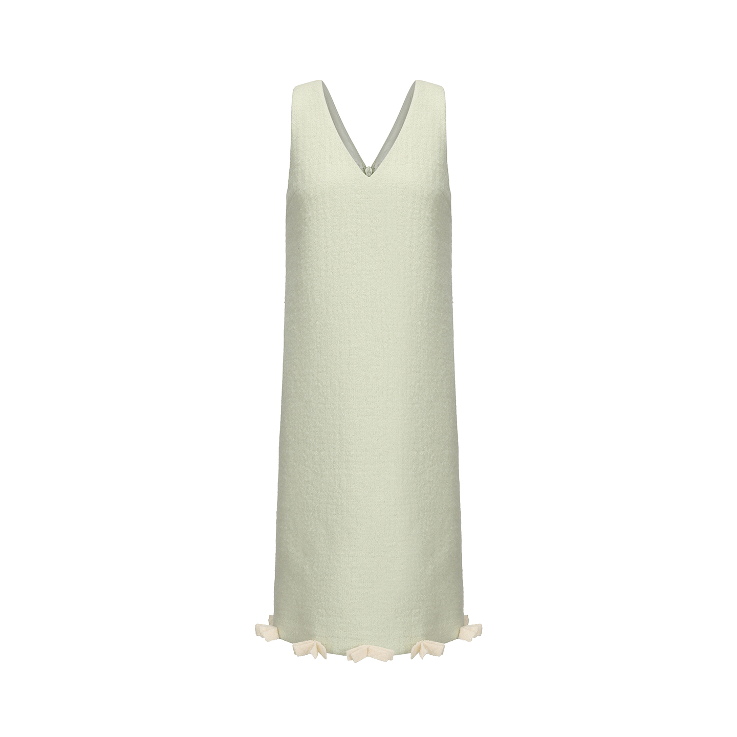 ATELIER MISS LU Bow Patchwork Sheep Wool Dress - SHANE.