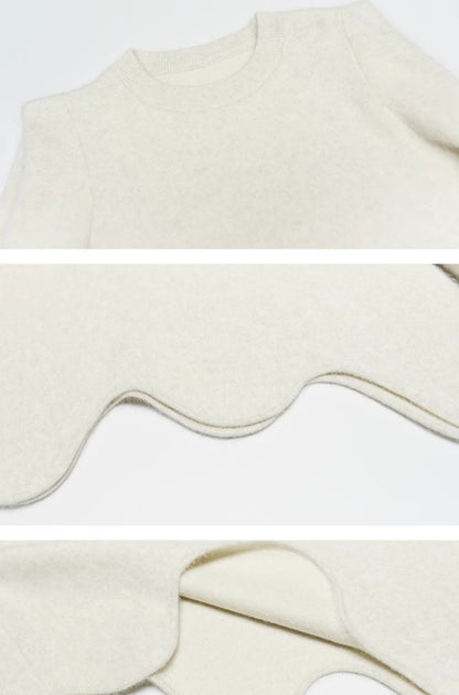 HECO Winter Warm Raccoon Fleece Wool Knitwear Sweater Women - side.