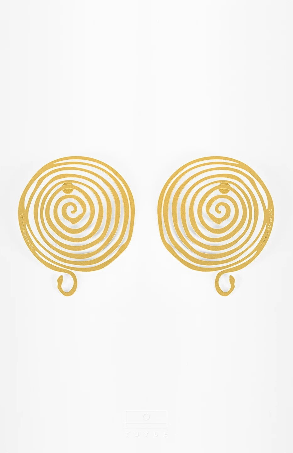 TUYUE brass gold plating energy structure earrings- MADDIE