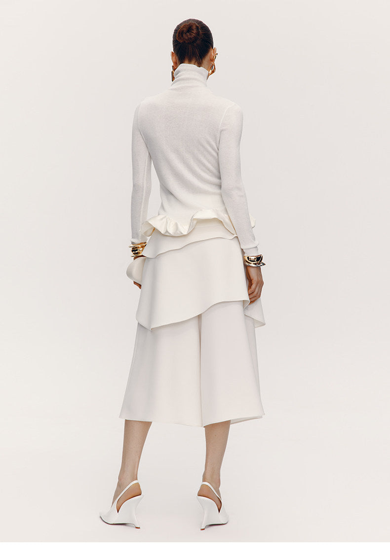 AtelierMissLu Hem clouds surround turtleneck knitted top - HERE.