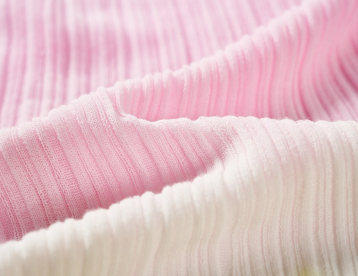 COMME MOI Lv Yan designer summer gradient V-neck pit strip knitted cardigan - SHYLA.