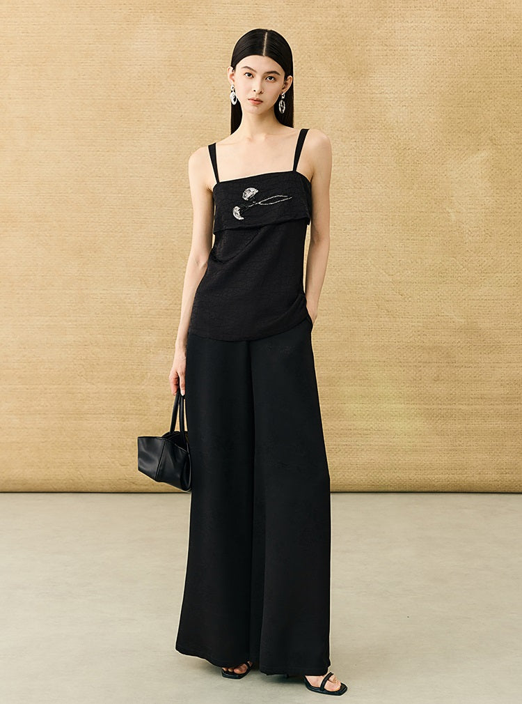 HECO Chinese style calla lily bead embroidered camisole  top - BENE.