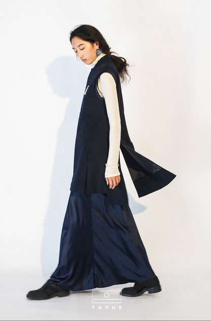 TUYUE Acetate Glossy Zipper Mermaid Skirt - JOY.