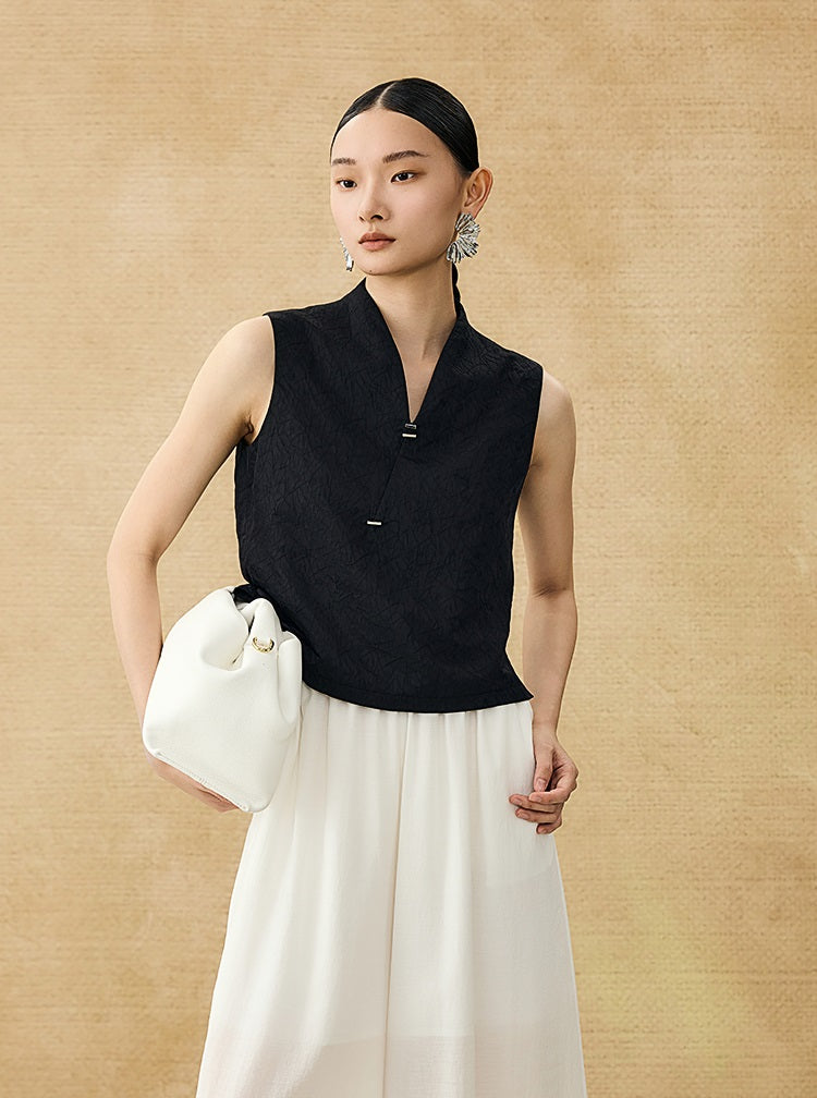 HECO Chinese Style Shoulder Sleeveless Top - GRACE.