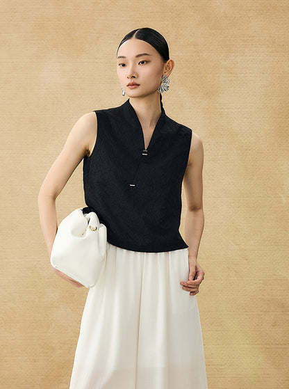 HECO Chinese Style Shoulder Sleeveless Top - GRACE.