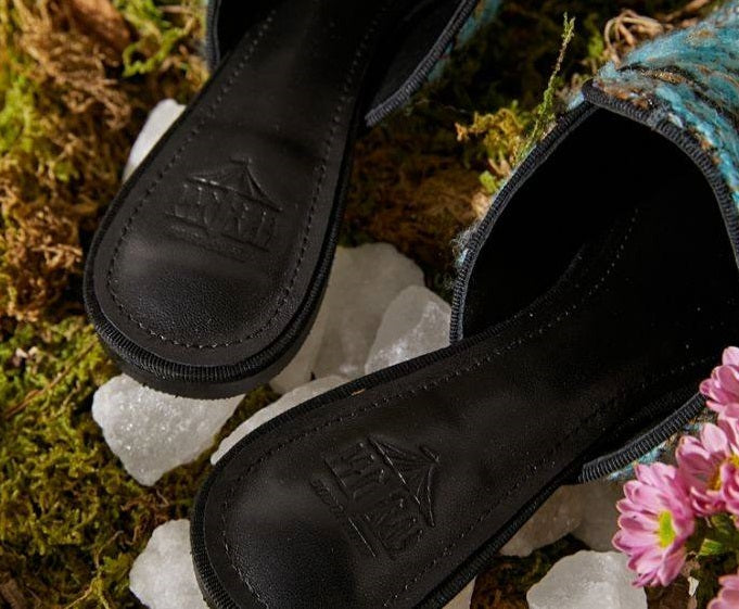 B-FEI couture woven mules slippers-OLEG.