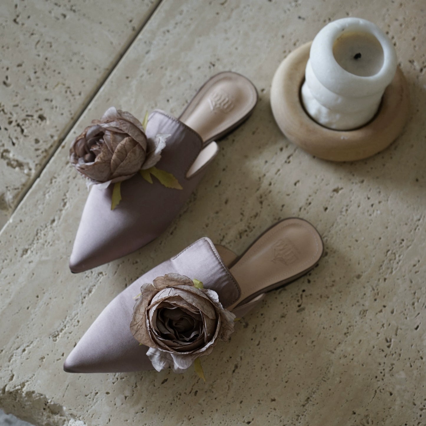 B-FEI women's French flower mules-TANNA.