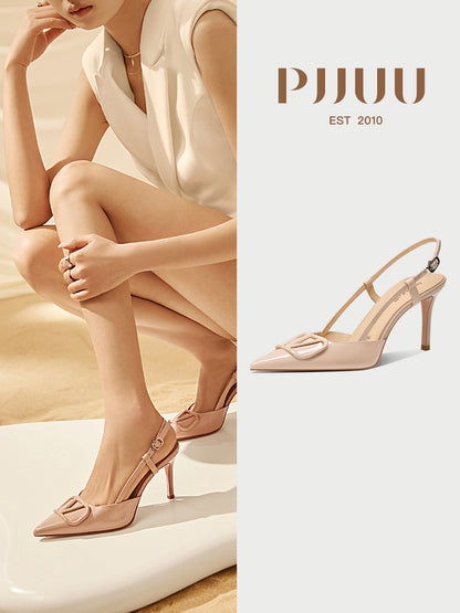 Pjjuu Nude Summer Baotou Sandals- CAN