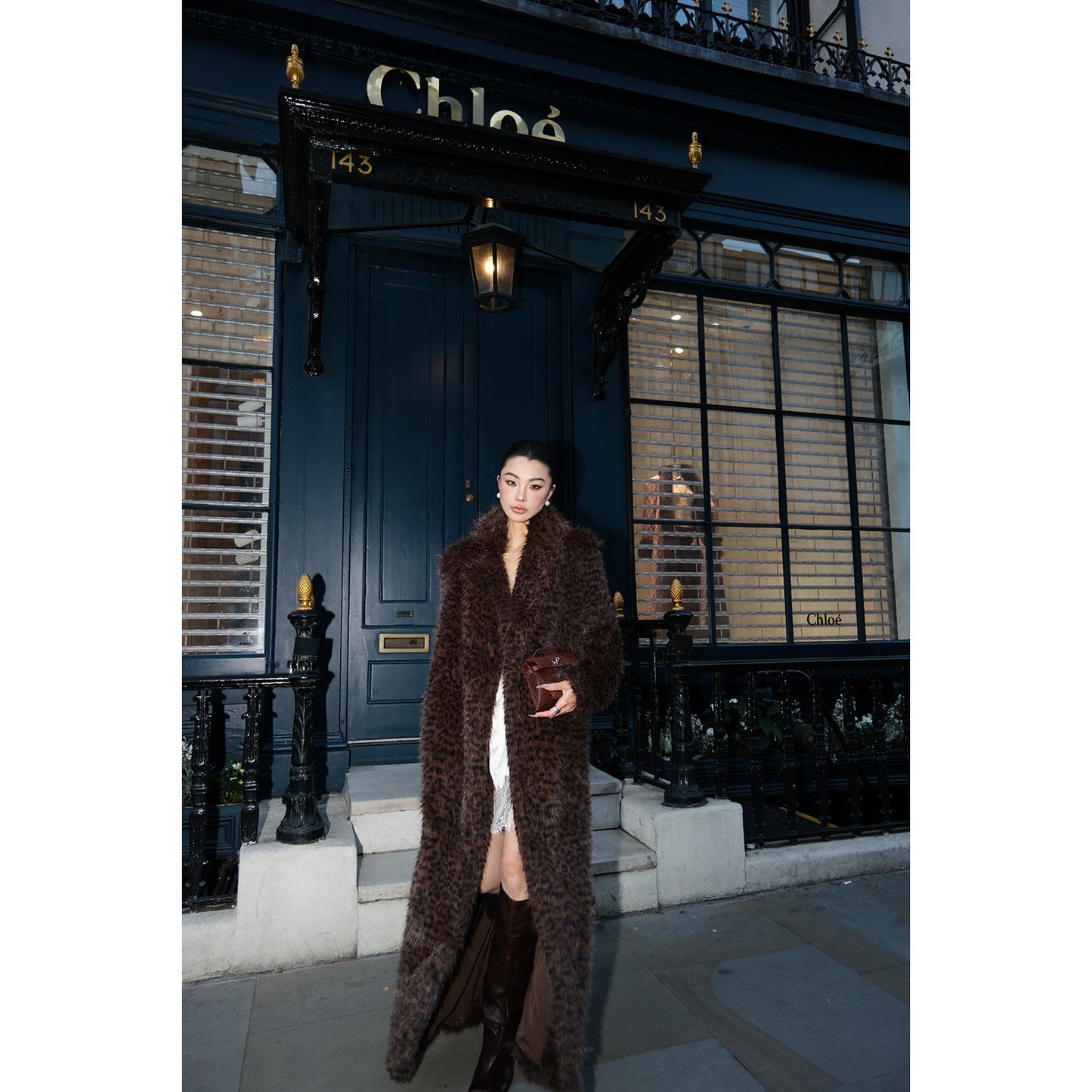 MEI SANGUAN Leopard Eco-Fur French Retro Jacket - EDWARD