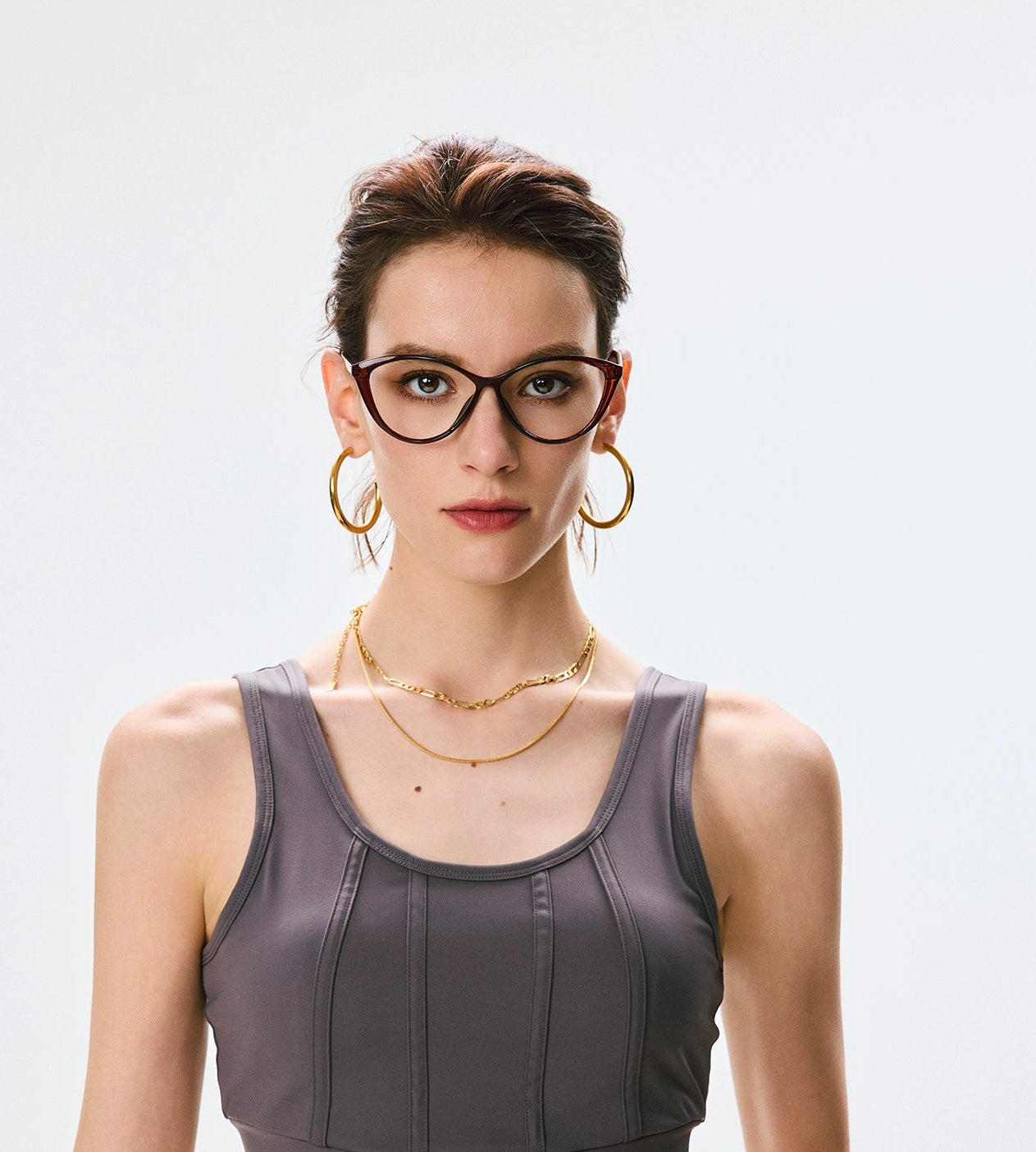 ANNASPEAK  Chest pad nude sports vest -AINA.