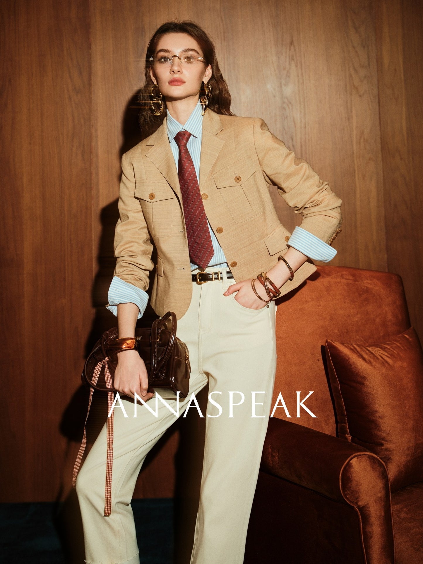 ANNASPEAK linen old money style suit-HOSE.