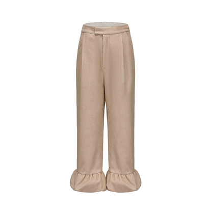 ATELIER MISS LU Fall/Winter cashmere wide-leg straight-leg Pants - MARSH
