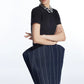 LEDI W structured high end knitted denim short sleeve short dress - Ofunms