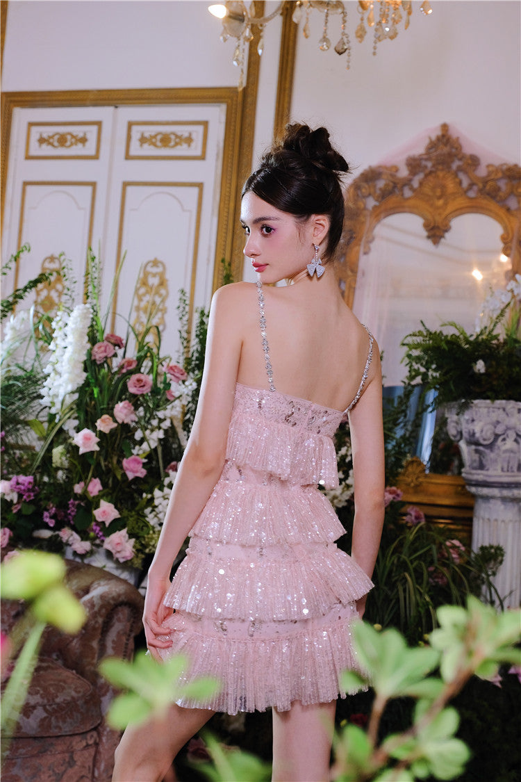 Wardrobes by Chen Luxury Crystal Diamond Dinner Party Earrings-Butter