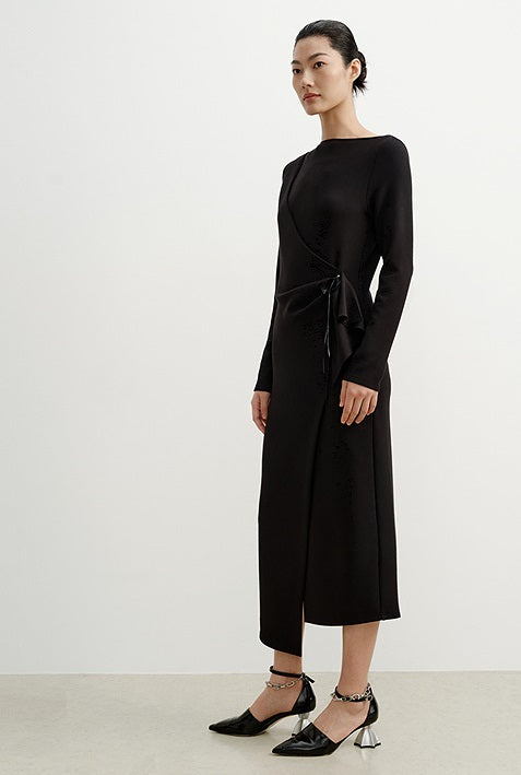 COMME MOI Lu Yan designer new women's fake two-piece irregular dress - HAPPY.