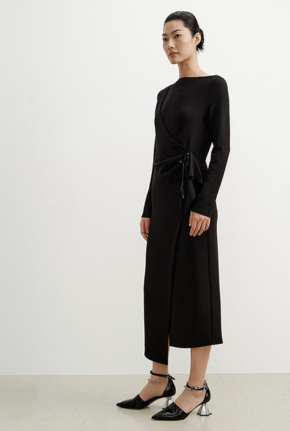 COMME MOI Lu Yan designer new women's fake two-piece irregular dress - HAPPY.