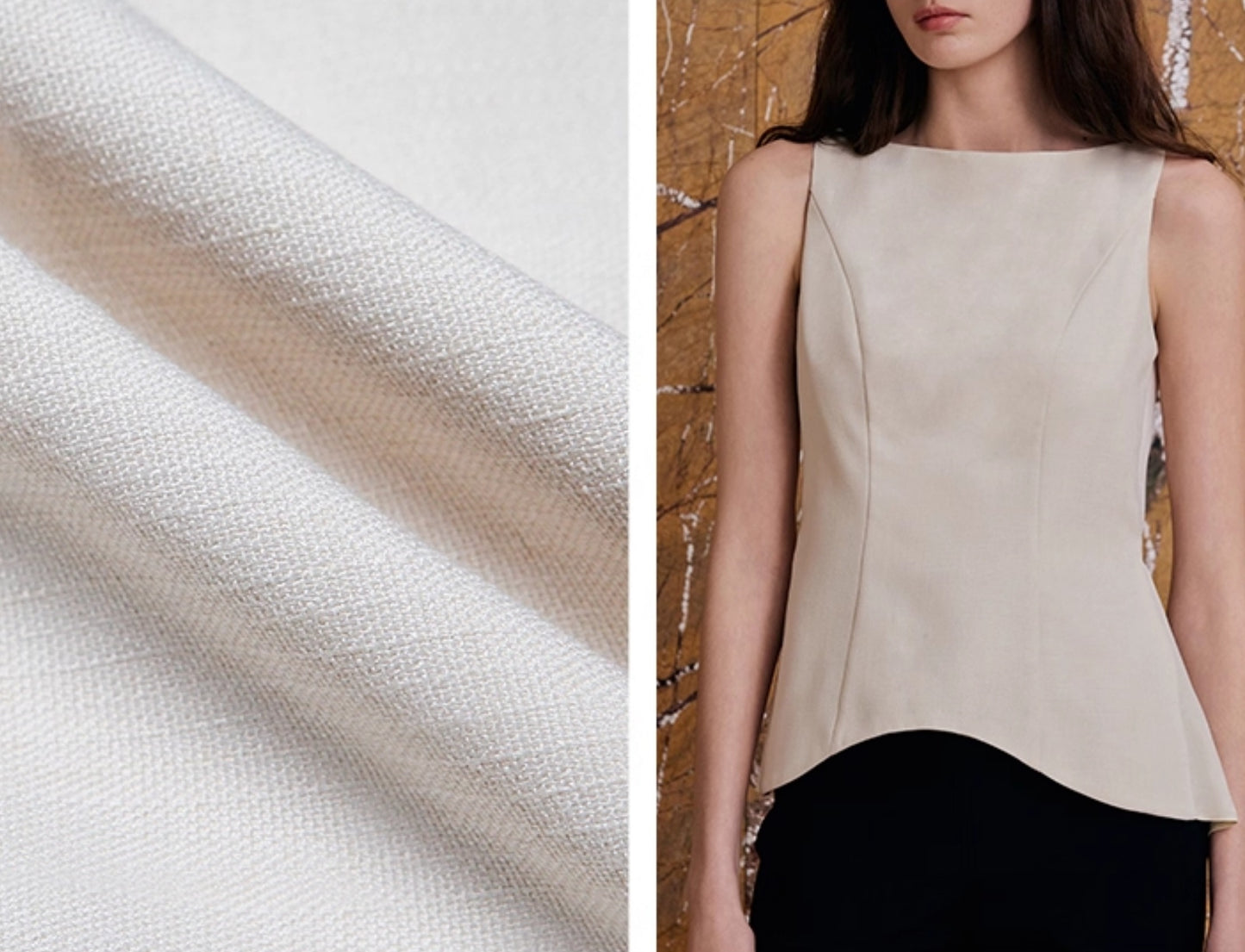 M essential Artful Agility Irregular Streamer Top Pleated Bony Structured Skirt-LIRESSA