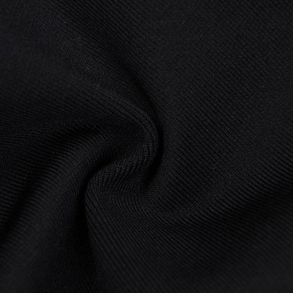 DOLLY Elegant Black Off Shoulder Feather Tube Top Long Slim Fit Dinner Dress-LILIAN