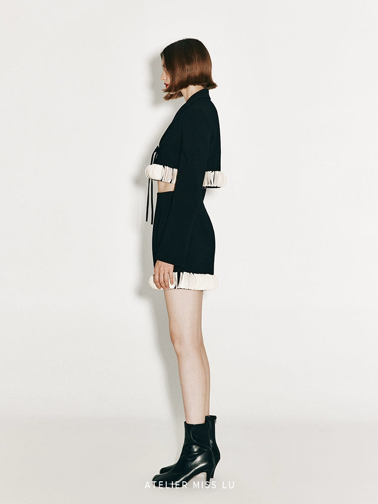 ATELIER MISS LU cascading round panel small A-line skirt - FIORELLA.