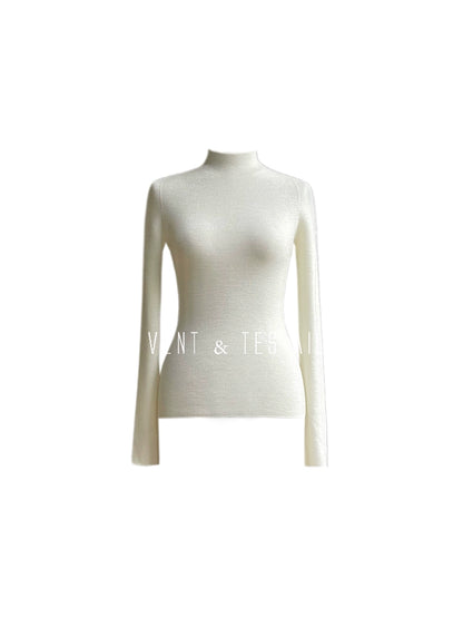 LE VENT&TES AILES seamless Yangtze yarn wool high-neck knit turtle neck-FEY