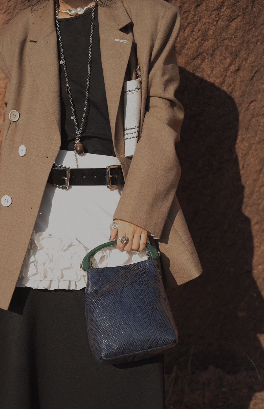 IUBALLET new old money style snake print leather handbag - PARAK.