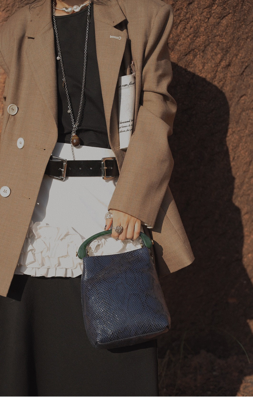 IUBALLET new old money style snake print handbag leather - KIA.