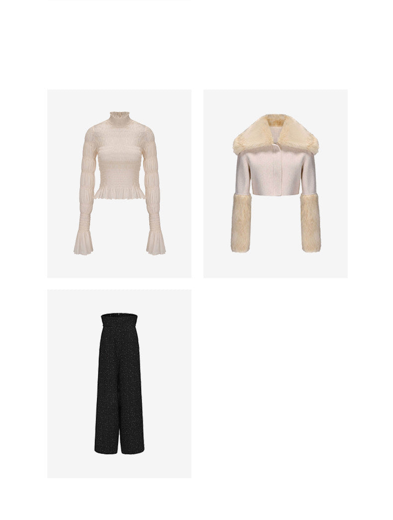 ATELIER MISS LU Pressed Pleated Soft Tulle Stretch Top - DIVINE