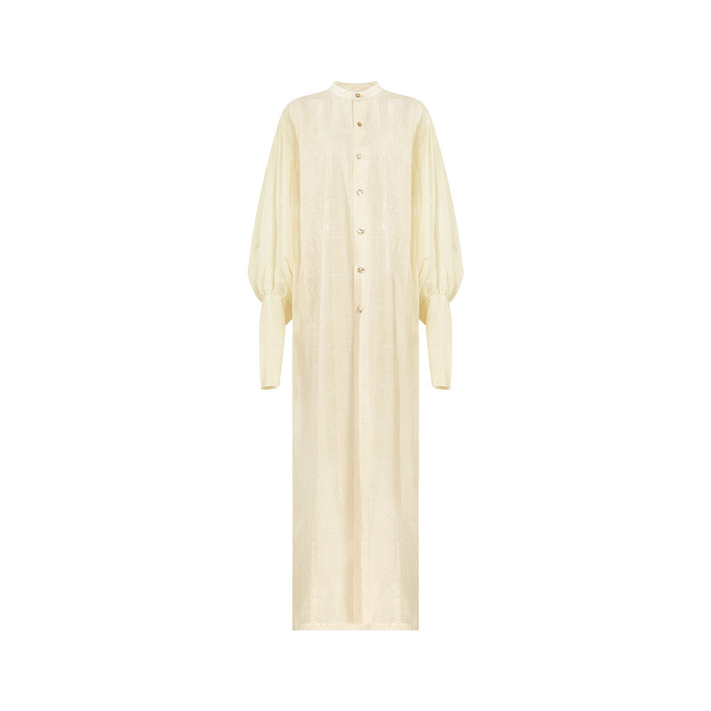 TUYUE round neck spliced holiday robe- RAPHIE.