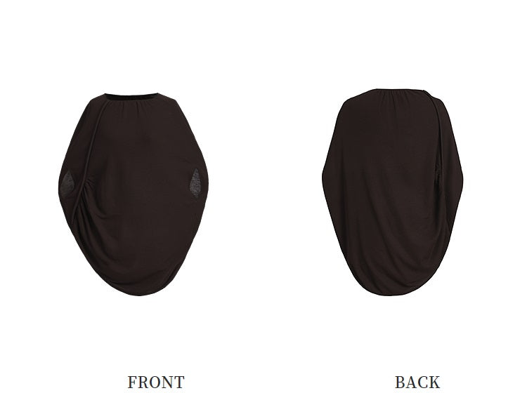 ZHUCHONGYUN irregular shirring loose knitted top--AIHARA.