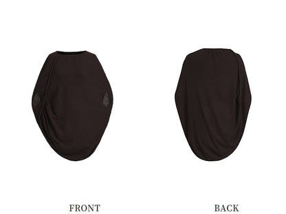 ZHUCHONGYUN irregular shirring loose knitted top--AIHARA.