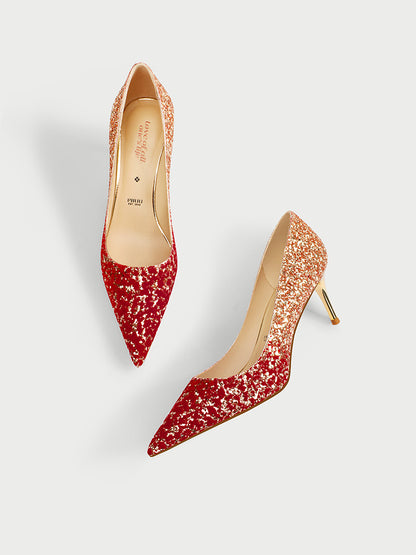 pjjuu Red Xiuhe Wedding Shoes - FIRE