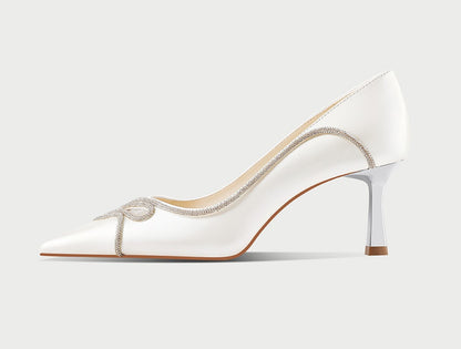 PJJUU beautiful white stiletto heels - HEROD.