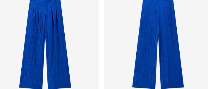 COMME MOI women's high-waisted wide-leg pants-THADUS.