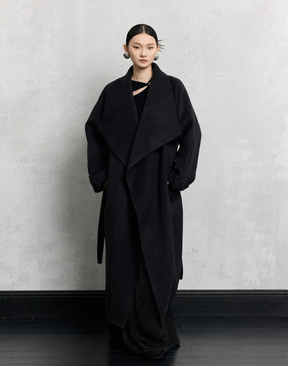 HECO asymmetrical hollow Red Black Apricot wool blend knitwear - mere.