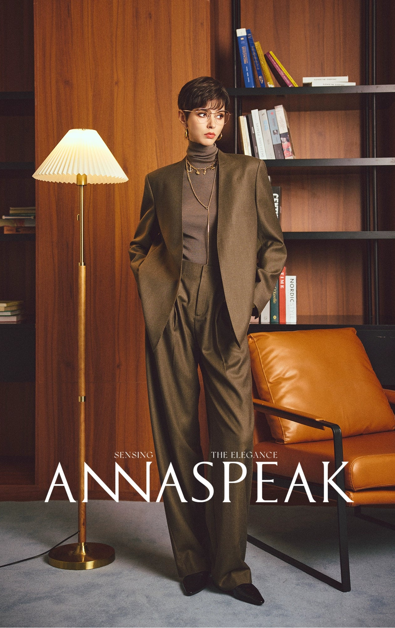 ANNASPEAK Worsted Wool Flannel Suit Vest Pants Set-OSAR.