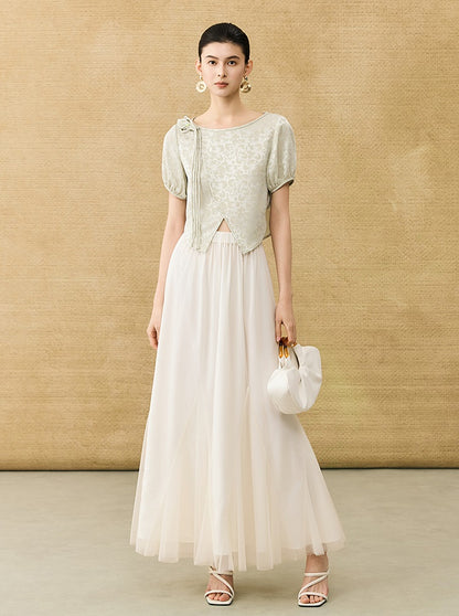 HECO Chinese style simple large elegant and flowing skirt - ELITE.