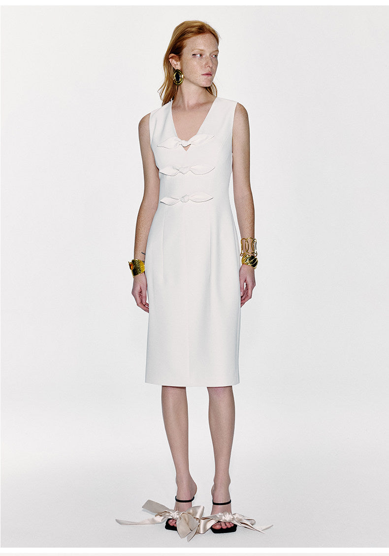 ATELIER MISS LU Ribbon Receiver Waist Sleeveless Dress - CRAIG.