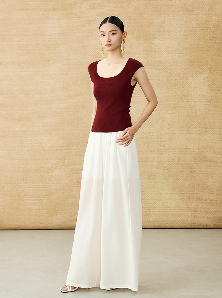 HECO Chinese U-neck Shoulder Top Early Summer Popular Cool Wear - MART.