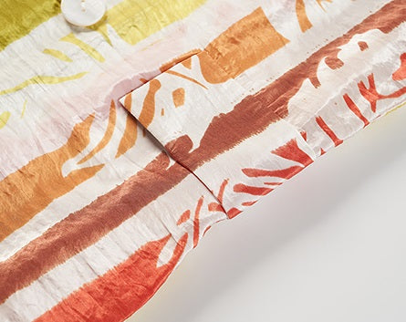 COMME MOI  summer casual color stripe print suit - EVELYN.