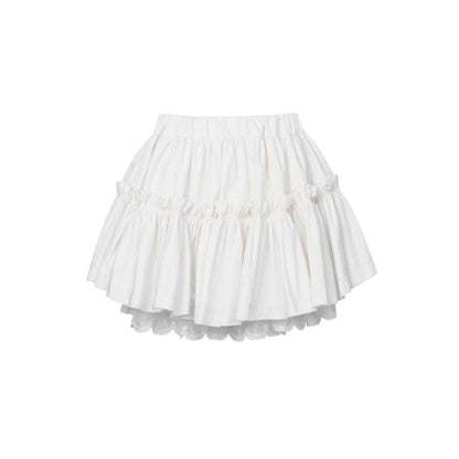 FAME Embroidered Trim Pleated Short Skirt - CADEN