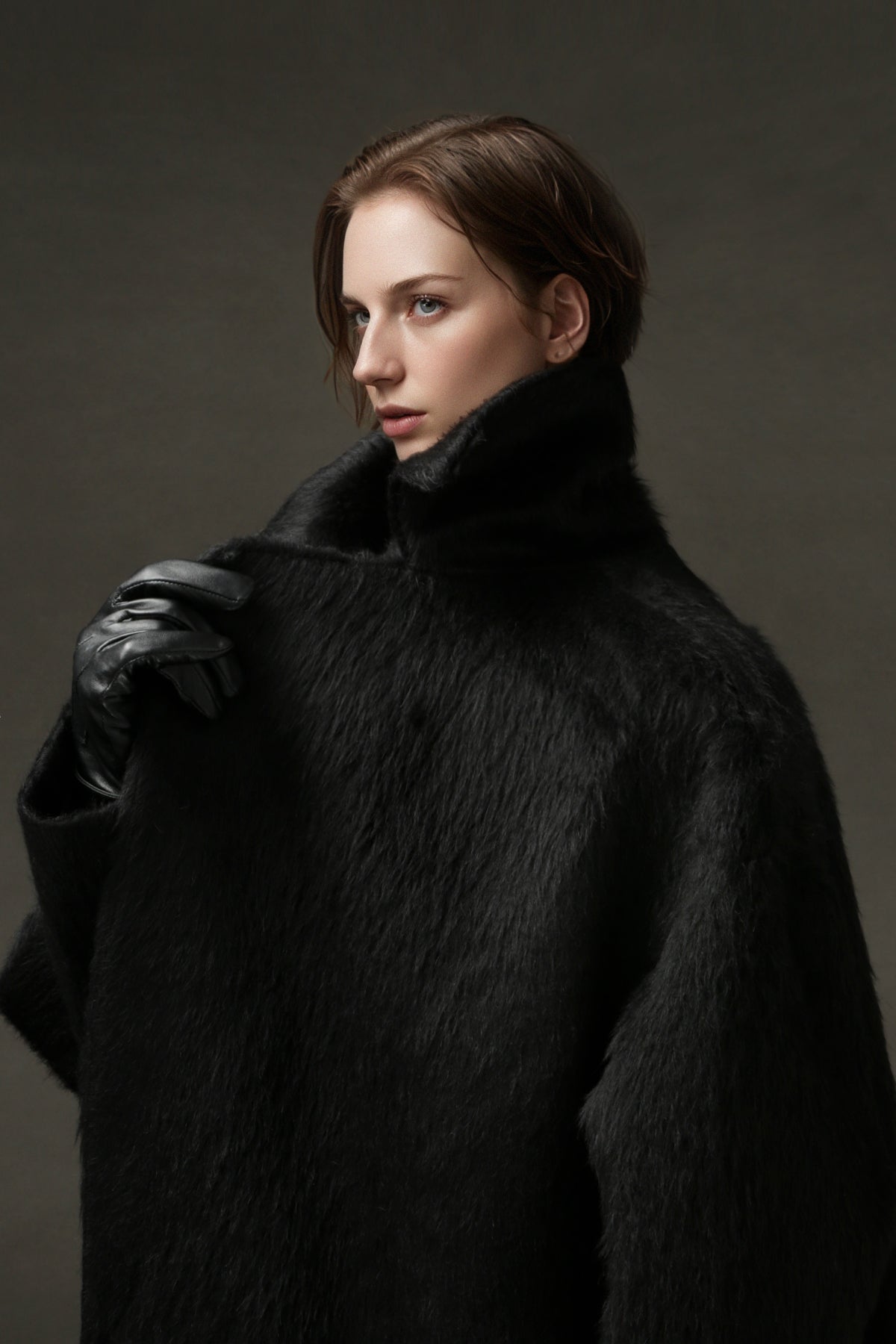 PIAOIN Luxury Peruvian Suli Alpaca Coat Women's Cocoon Double-sided Fur Coat -OMAN