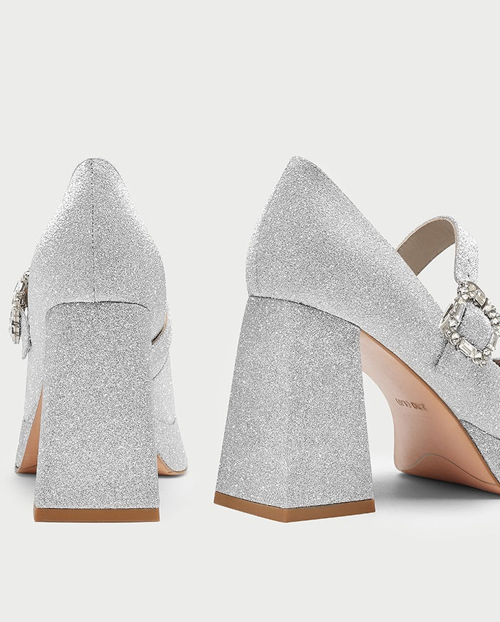 pjjuu thick-soled Mary Jane High Heel - TANG