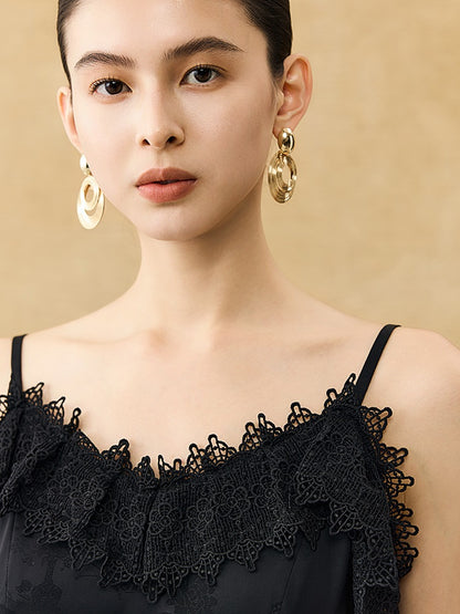 HECO Chinese High-end Acetate Lace Splicing Camisole - ZEPH.