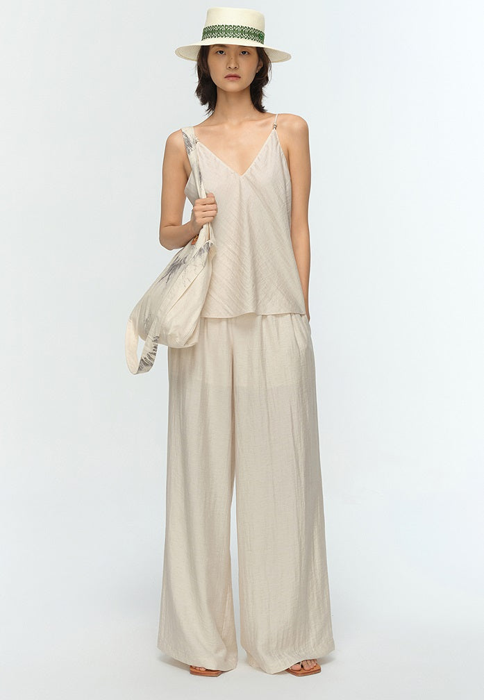 COMME MOI Summer Fashion Beaded V-Neck Suspender Layer - CHLOE.